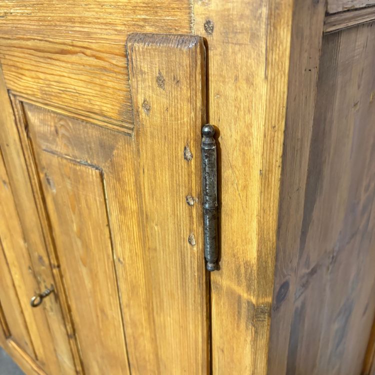 Antique Tuscan servant sideboard with four doors , restored to natural solid pine