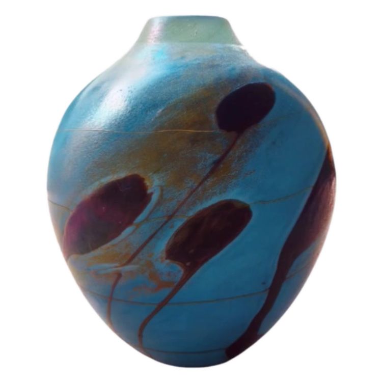Moderne eiförmige Vase Zeichen ADA LOUMANI