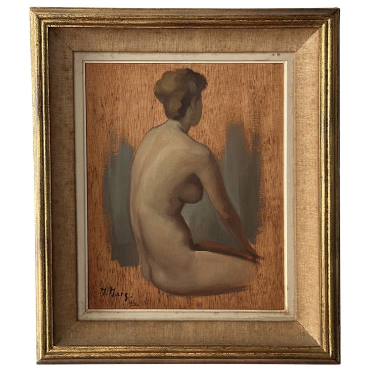 Nu féminin signé H. Mars et daté 1950