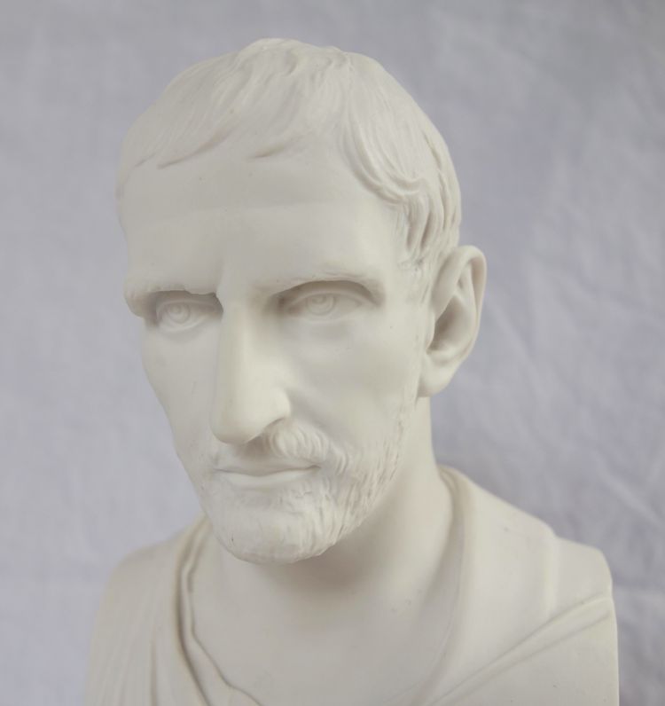 Manufacture Impériale de Sèvres - buste de Brutus en biscuit de Porcelaine - signé et daté 1867