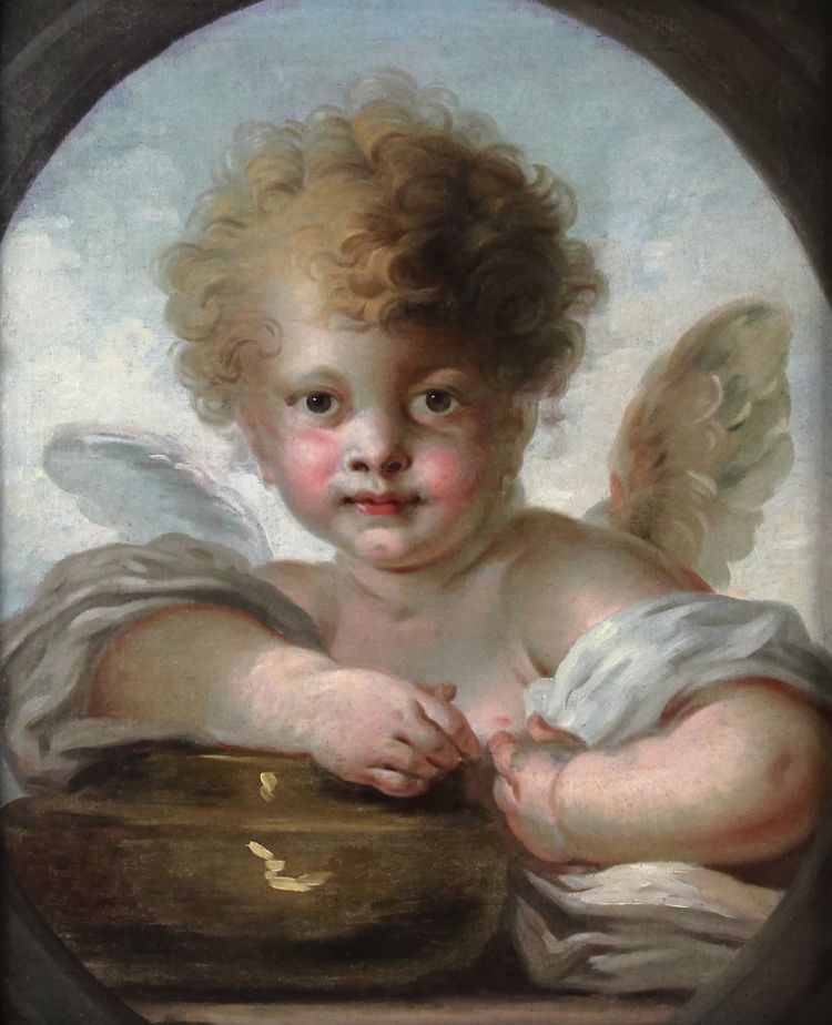 Huile sur toile « Un Cupidon », XVIIIe siècle, attribuée à Jean-Honoré Fragonard