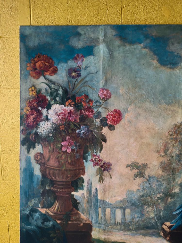 Important painting, oil on canvas, 19th century