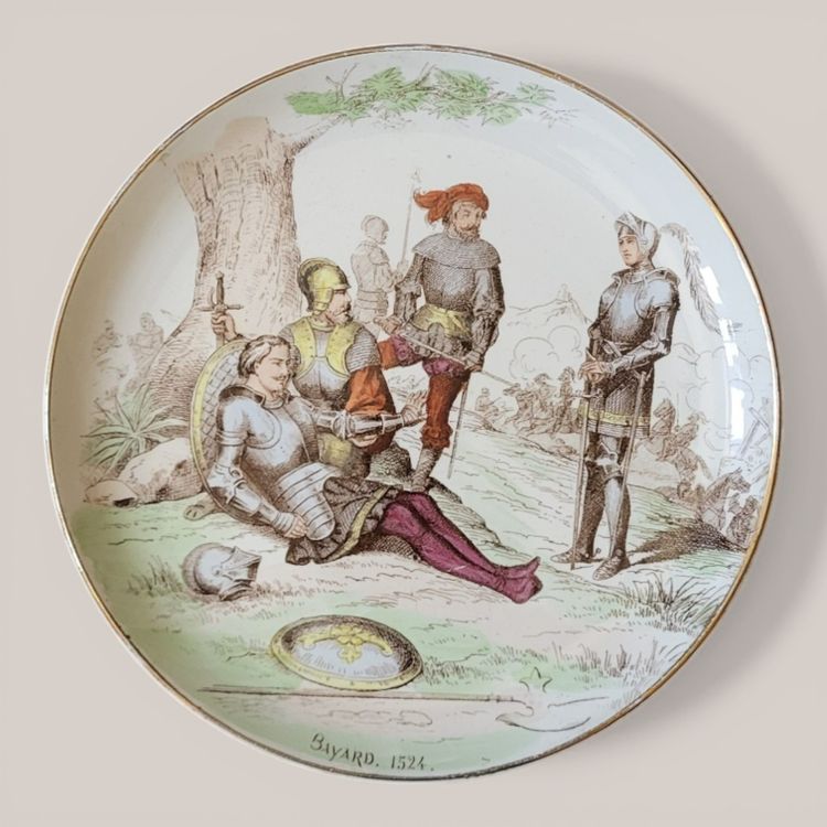 12 Piatti Creil & Montereau "Le nostre glorie militari", XIX secolo