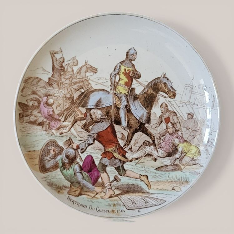 12 Piatti Creil & Montereau "Le nostre glorie militari", XIX secolo