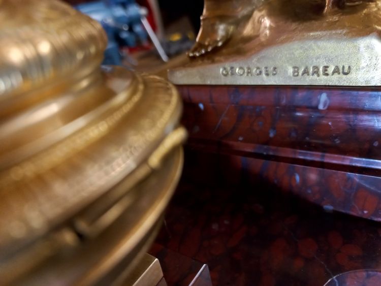 Important encrier "Allégorie de l'histoire" G Bareau & F Barbedienne