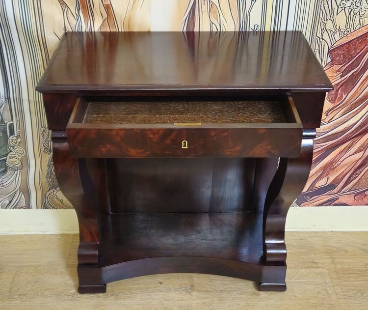 Consolle in stile Impero – Mogano – 1 cassetto – XIX secolo