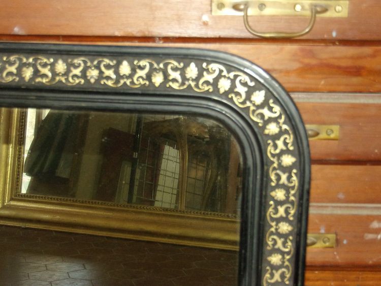 Specchio nero e oro, XIX secolo, epoca Napoleone III.