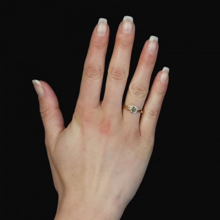 Emerald Ring, Pre-owned, Yellow Gold