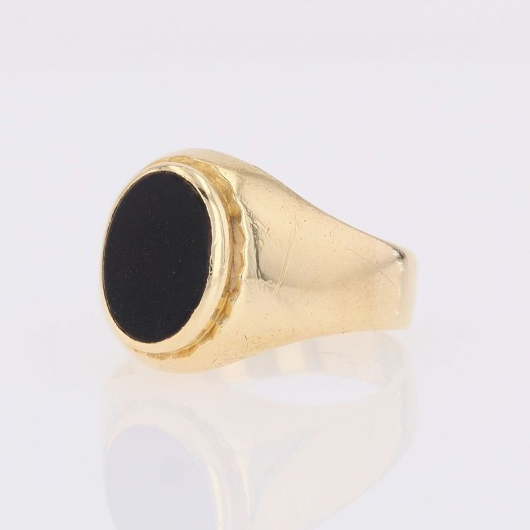 Chevalière onyx or jaune