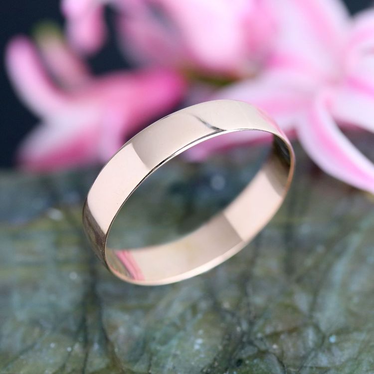 Anello nuziale da uomo in oro rosa