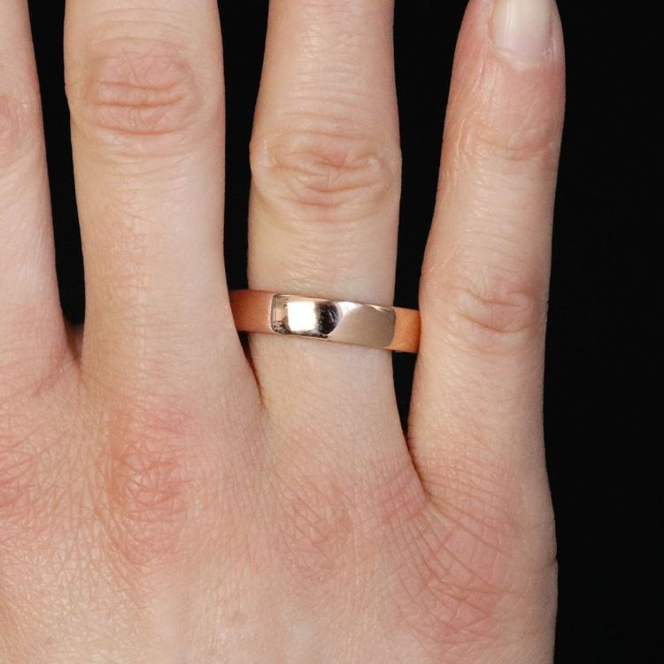 Anello nuziale da uomo in oro rosa