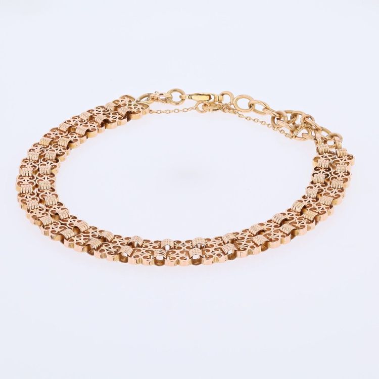 Antique Double-row Rose Gold Bracelet