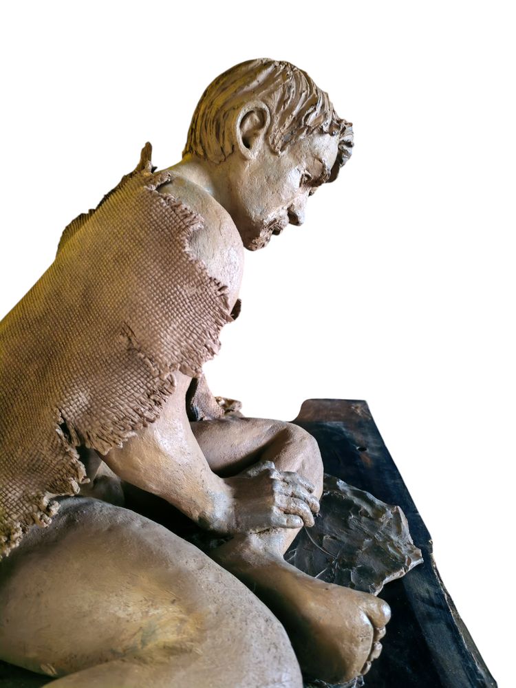 Sculpture en terre cuite pleine d époque XIXeme