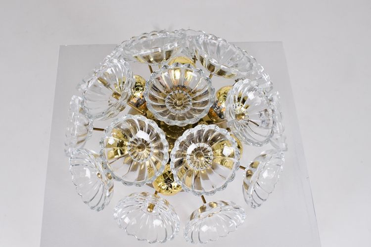 Sputnik "Dandelion" ceiling light - glass and brass