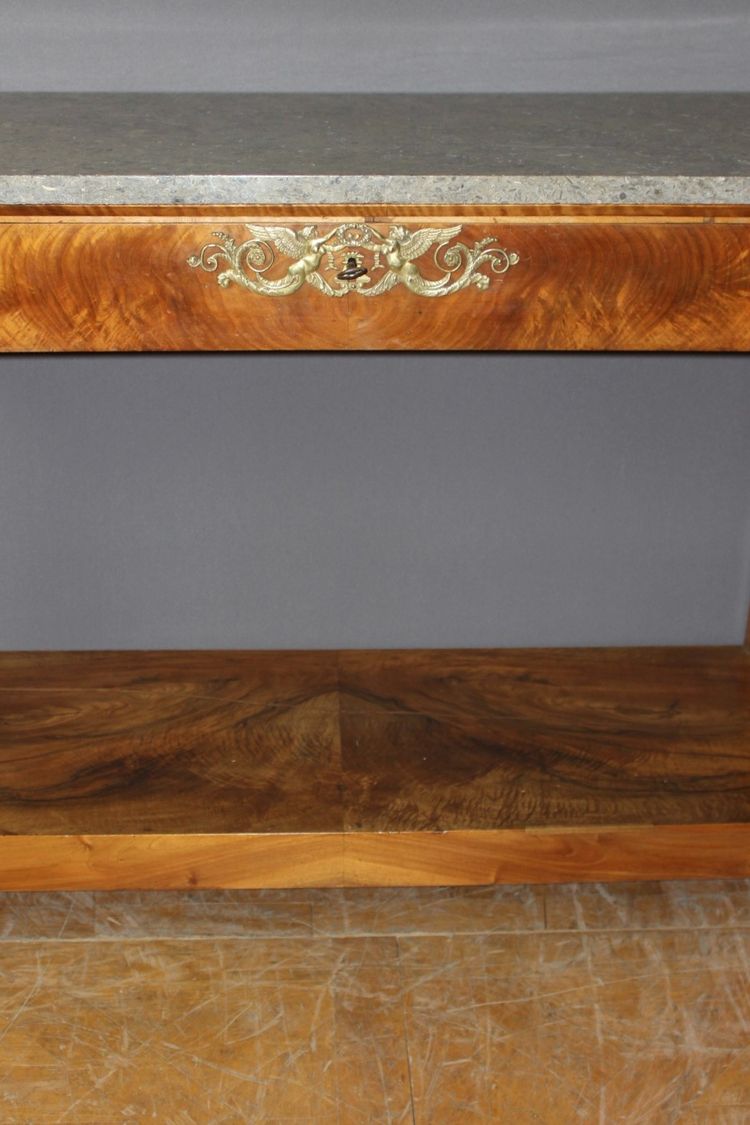 Empire-Konsole aus Nussbaum XIX
