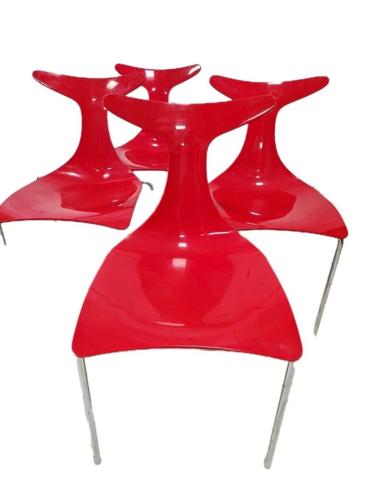 4 vintage post-modern dining chairs Delfy Design Gino Carollo