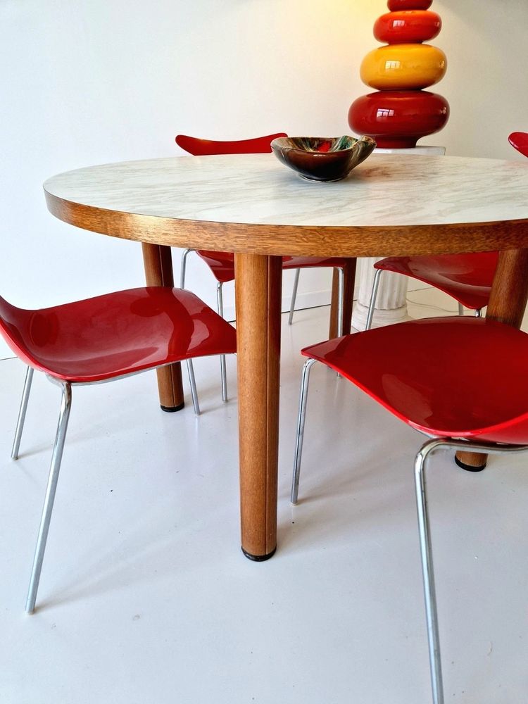 4 vintage post-modern dining chairs Delfy Design Gino Carollo