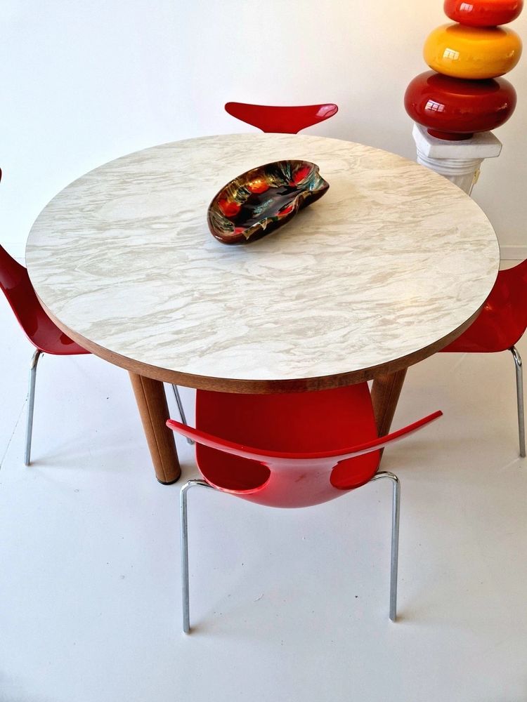 4 vintage post-modern dining chairs Delfy Design Gino Carollo