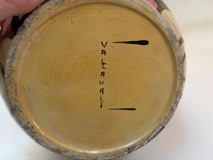 ART DECO KERAMIKVASE VON LOUIS GIRAUD IN VALLAURIS, UM 1940.