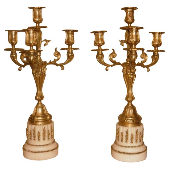 Pair Of Candelabras Louis XVI