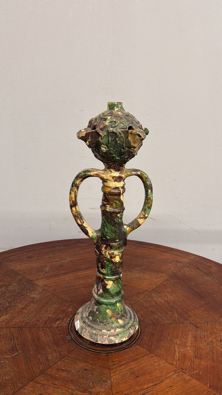 Antike kalabrische Keramik-Skulptur Seminara 1950, 50x30cm