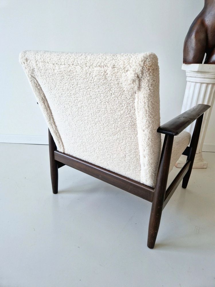 Fauteuil lounge Mid-Century, chaise danoise en afromosia