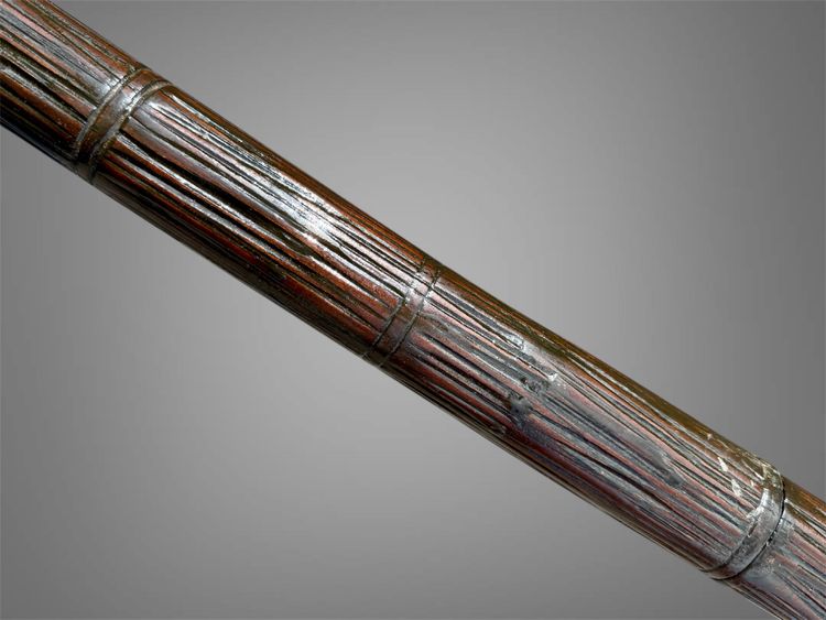 “Shikomi-zue” - wakizashi concealed in a cane, mounted in shirasaya - Kabun era (17th century).