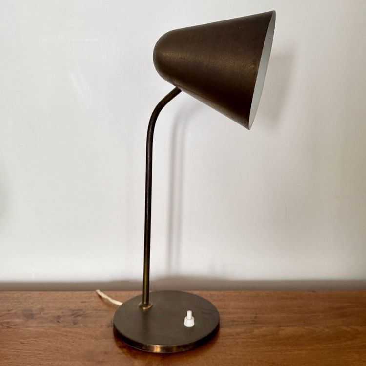 Table lamp by Jacques Biny 1950 gilded metal