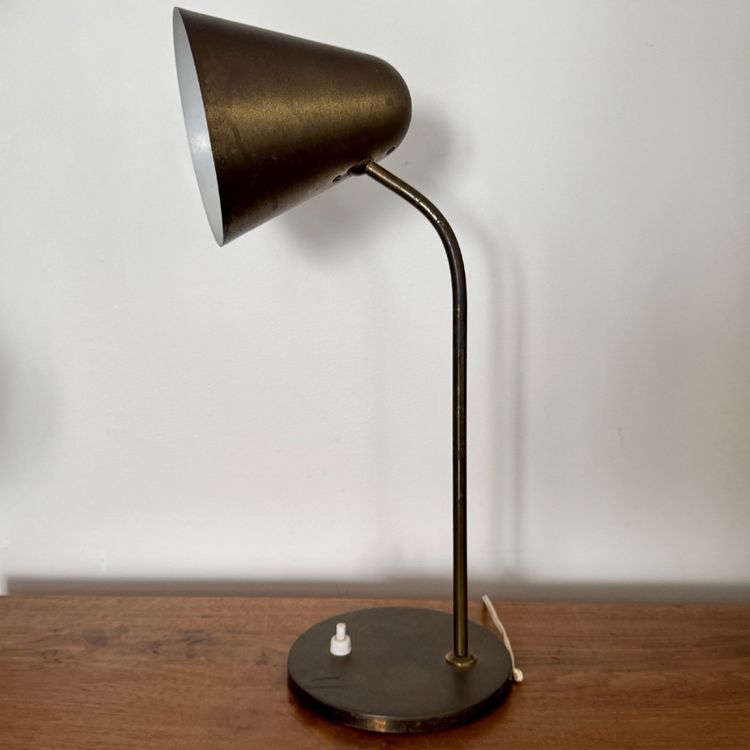 Table lamp by Jacques Biny 1950 gilded metal