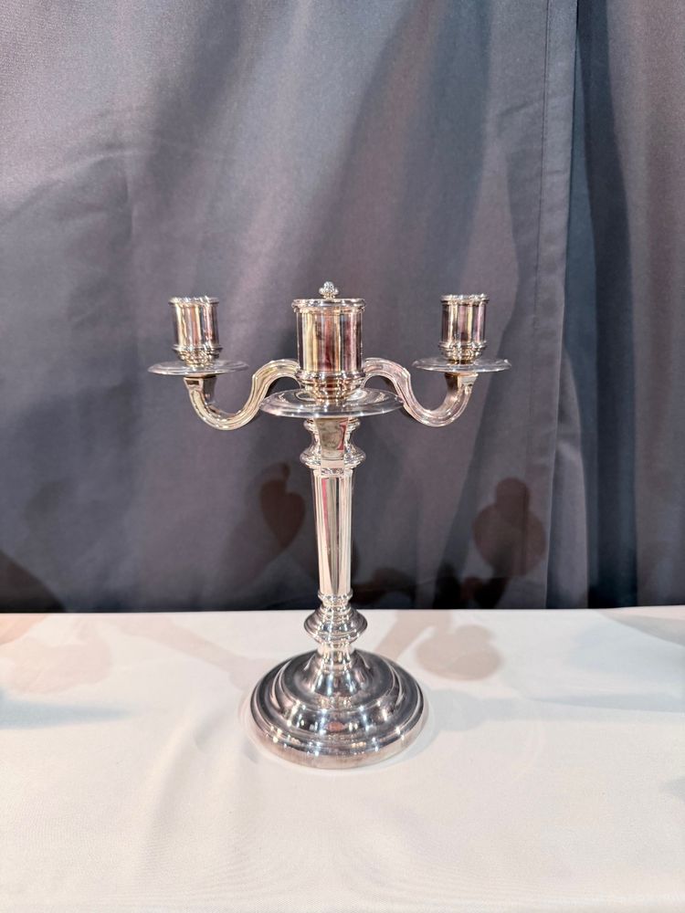 Christofle candelabra - Chenonceau model - Silver-plated metal