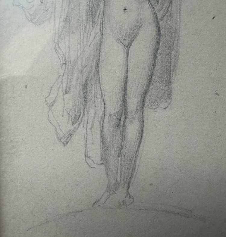 LÉON COGNIET, VÉNUS AU MIROIR, DESSIN