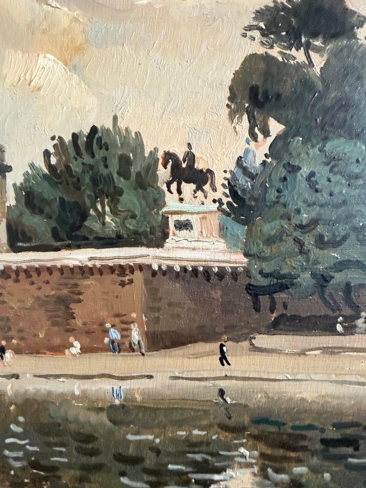 Edmond Ceria, Il Pont Neuf, Olio su tavola