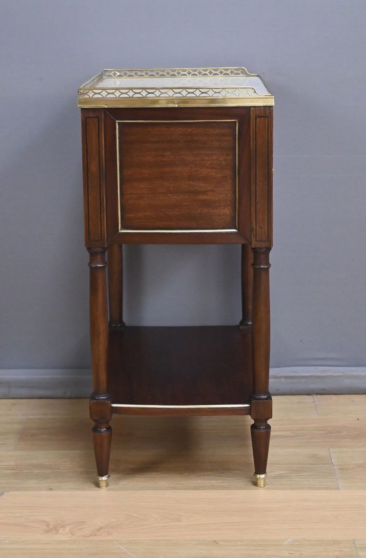 Tavolino da caffè in mogano in stile Luigi XVI con piano a rullo - Metà del XIX secolo