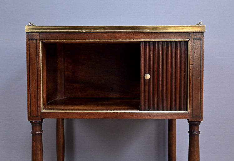 Tavolino da caffè in mogano in stile Luigi XVI con piano a rullo - Metà del XIX secolo