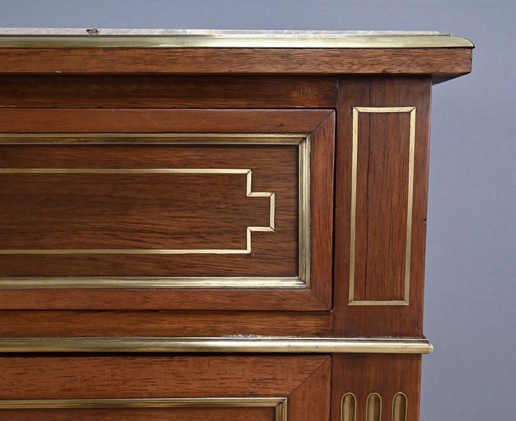Mahogany secretary desk, Louis XVI style, Napoleon III period - second half of the 19th century