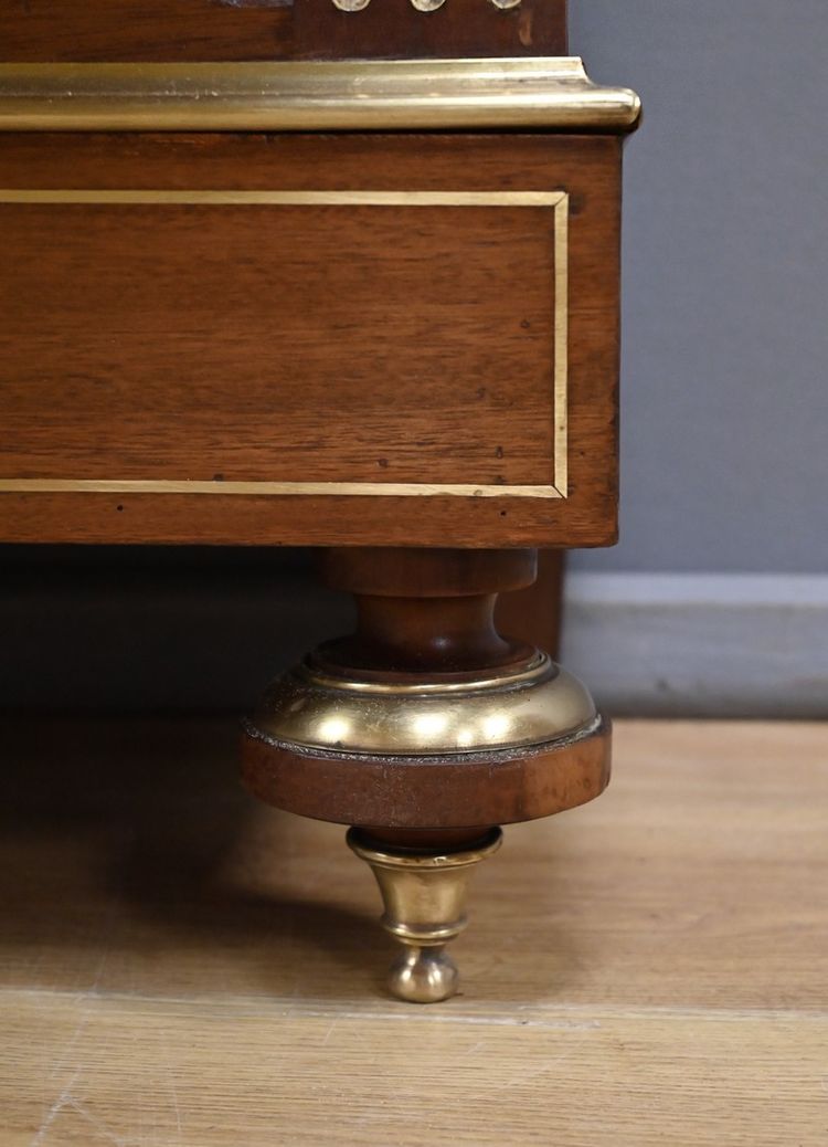 Mahogany secretary desk, Louis XVI style, Napoleon III period - second half of the 19th century