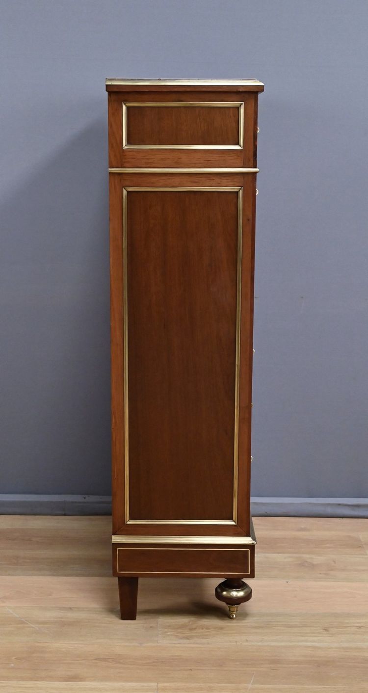 Mahogany secretary desk, Louis XVI style, Napoleon III period - second half of the 19th century