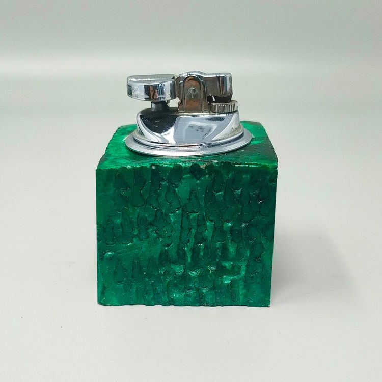 Set da fumo in alabastro degli anni '60 di Romano Bianchi, realizzato a mano.
