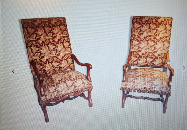 Two Louis XIII armchairs
