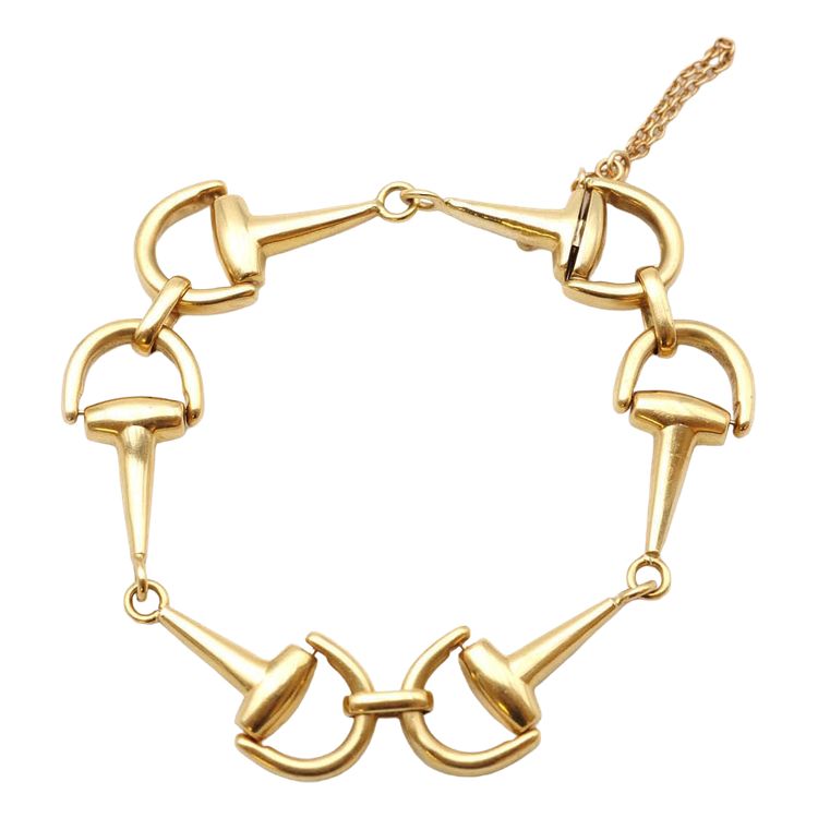 Bracelet mors de cheval vintage en or 18k, bracelet vintage