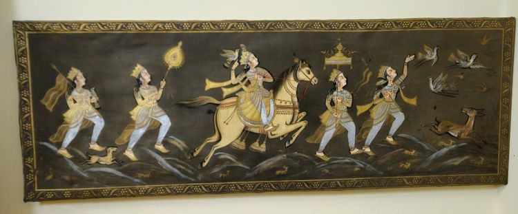 Oriental decorative panel (Indian/Mughal style) circa 1920-1940