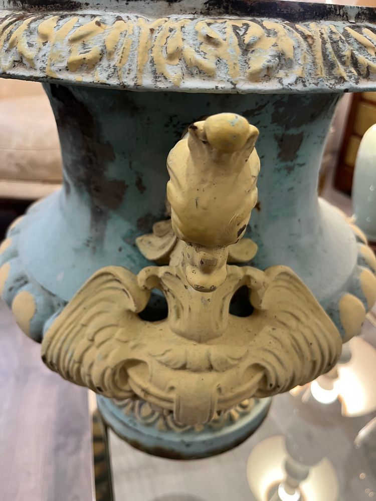 19th century cast iron vase