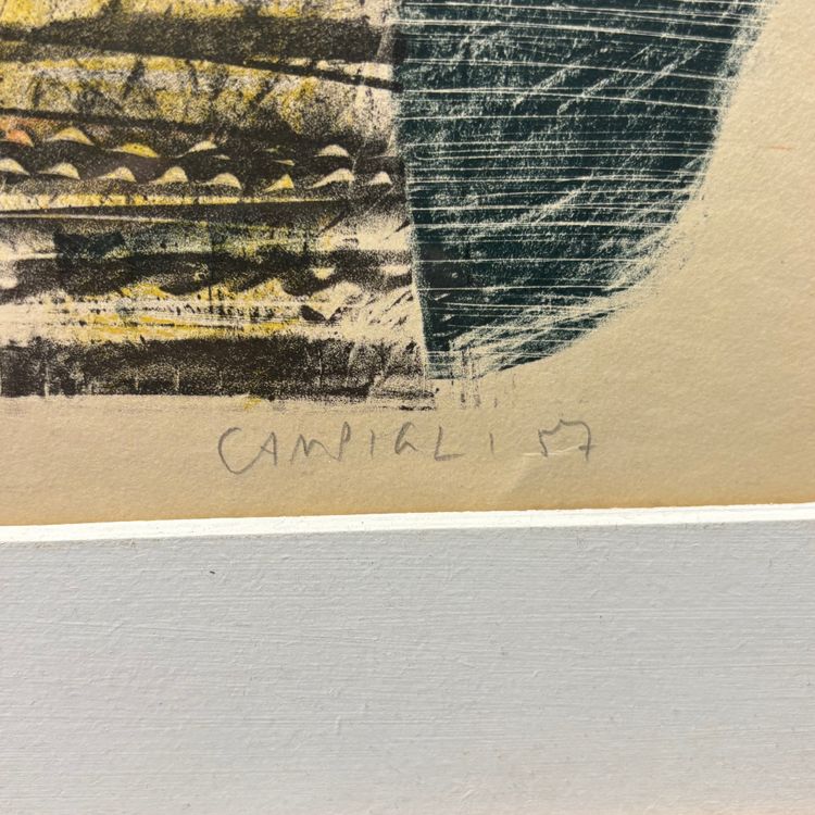 Massimo Campigli 1957 Litografia a colori 48 x 35,50 .  ! Figure di donne “ Numerata 188/200 firmata