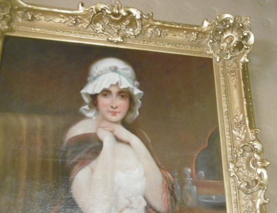 Olio Su Tela Ritratto Di Donna