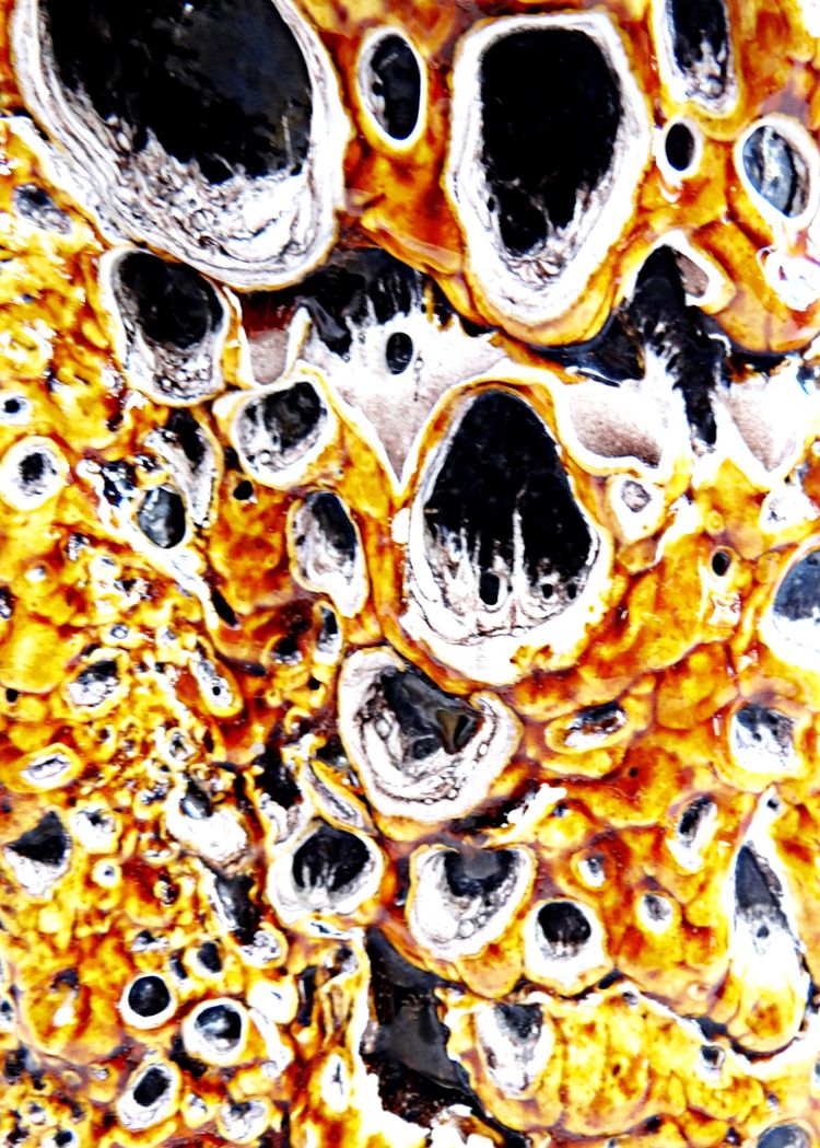 Vase Fat Lava ou Émaux de miel céramique de Vallauris vintage années 1970