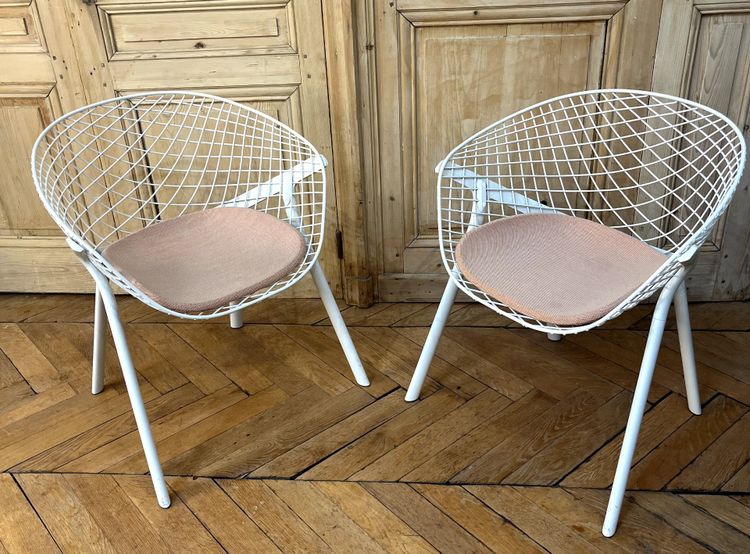 Paire de chaises KOBI by Alias par Patrick Norguet + Table d’appoint BOMA by Kettal Rodolfo Dordini