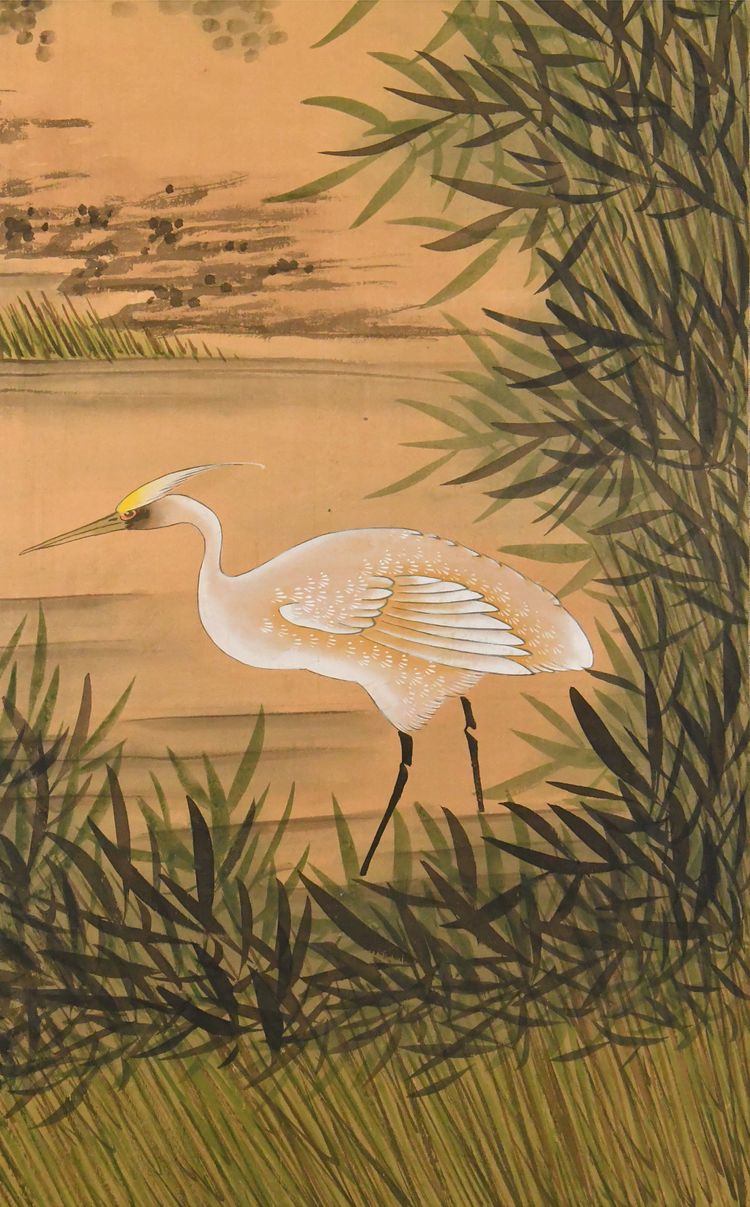 Four-panel Chinese folding screen from the Shanghai school