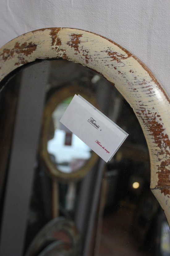 Small patinated wood mirror, mercury, 38 x 48 cm