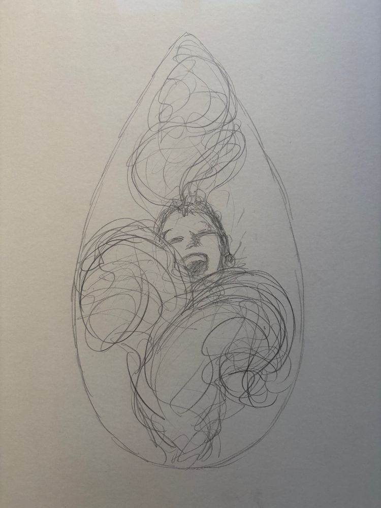 Gruau, Danseuse du Lido, crayon sur papier