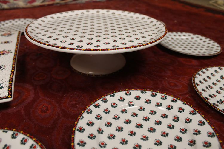 Souleiado La Fleur d'Arles set da dessert 14 pezzi